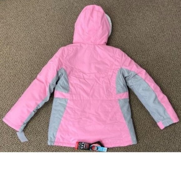 *ZeroXPosur Jacket 3 in 1 System 14/16 Hooded Pink Gray All Season Water Resist - Picture 7 of 12